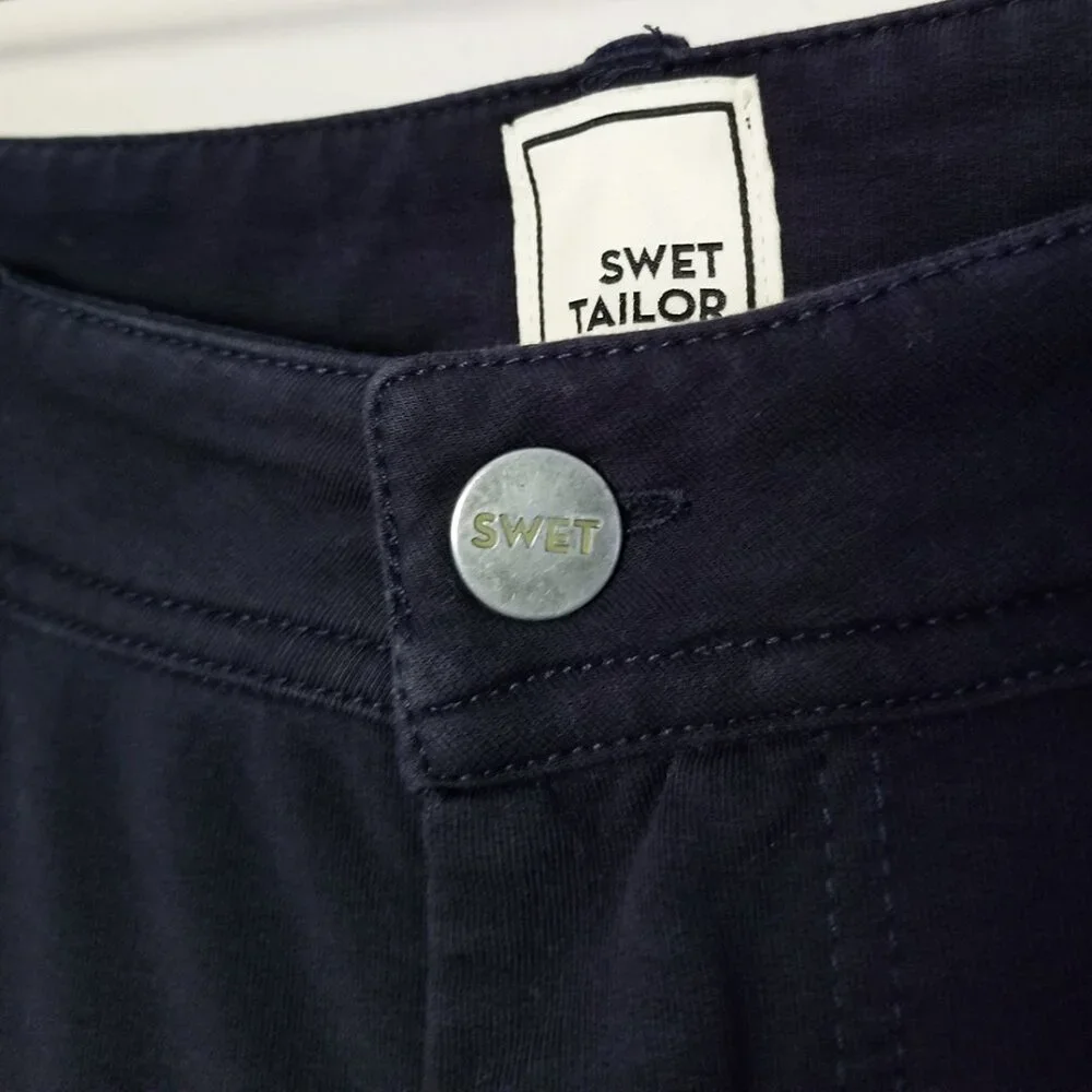 Swet Tailor All In Pants Men's 34x34 Navy Blue Comfort Preppy Stretch Athleisure